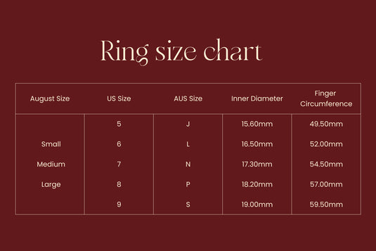 Ring size guide – August Jewellery